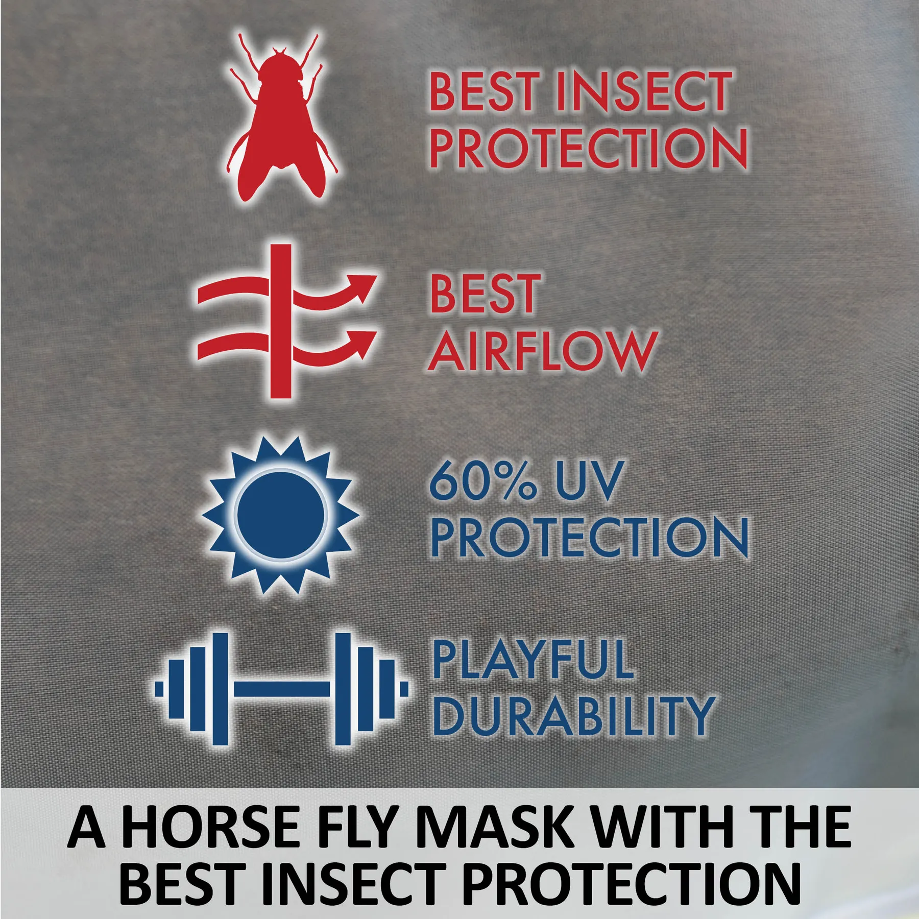 Mosquito Mesh Fly Mask With Ears - Image 3