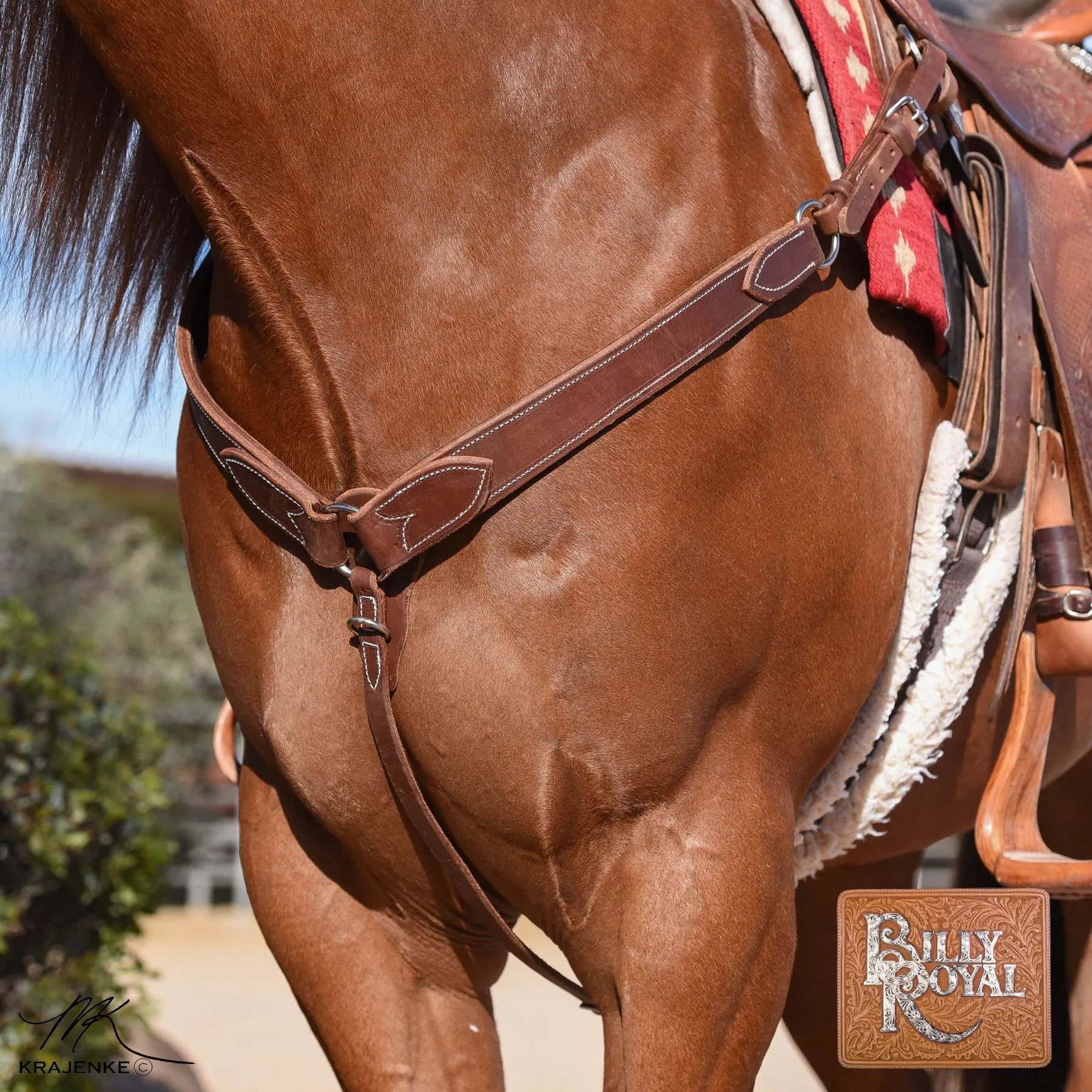 Billy Royal® Oiled Hermann Oak Leather Breastcollar - Image 3