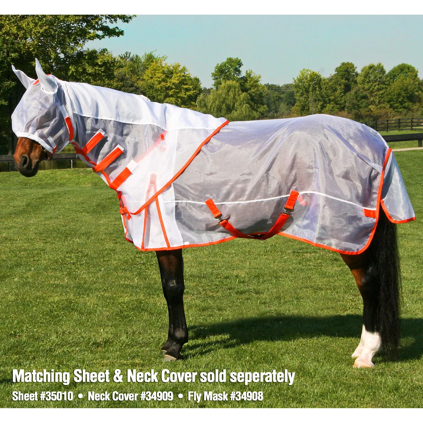 Ripstop Nylon Mesh Fly Horse Mask With Ears - Image 7