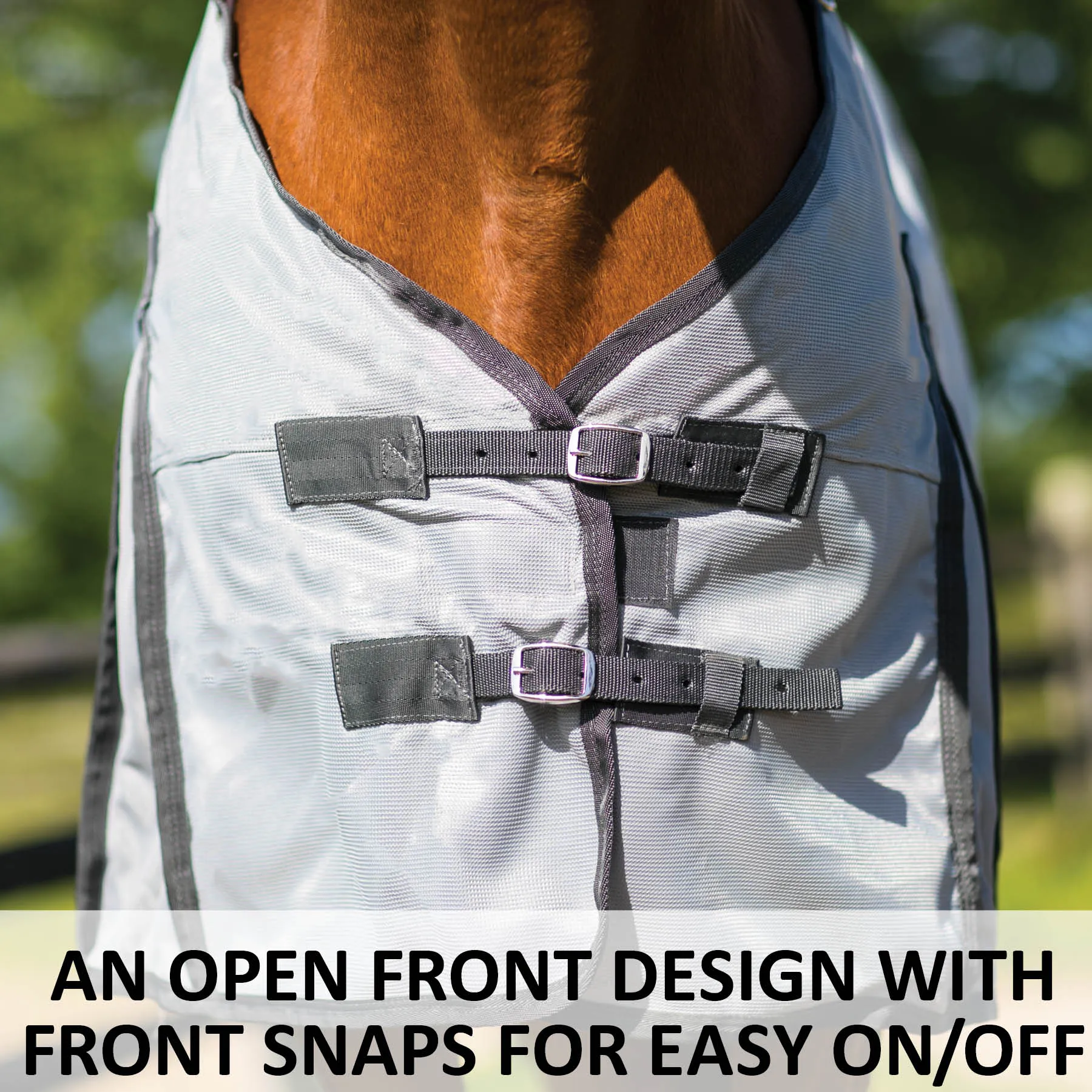 Soft Interlock Mesh Euro Bellyband Horse Fly Sheet - Image 5