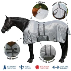 Soft Interlock Mesh Euro Bellyband Horse Fly Sheet