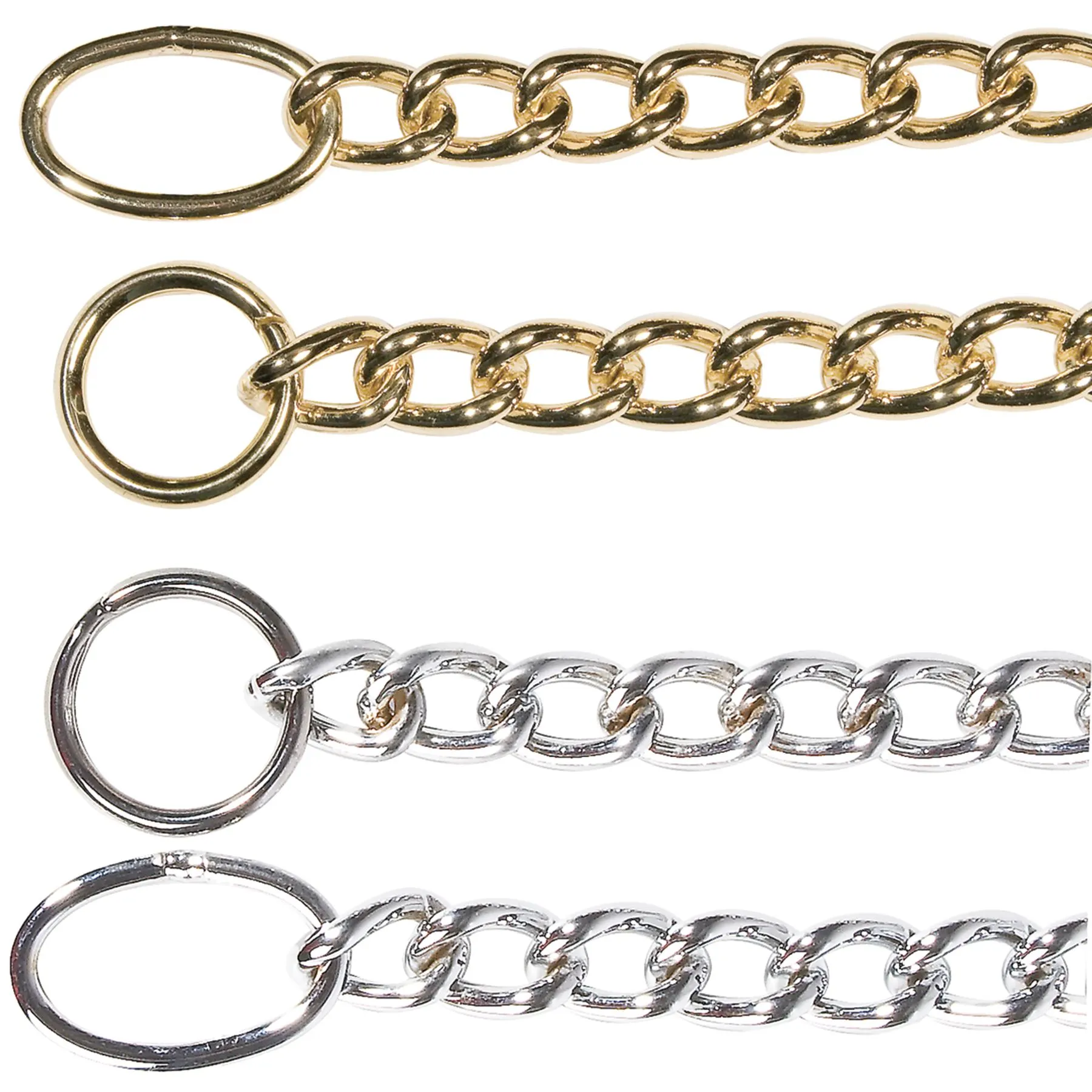 Schneiders Fine Link Argon Weld Arab Show Chain With Keyring & Oval Ends 3mm