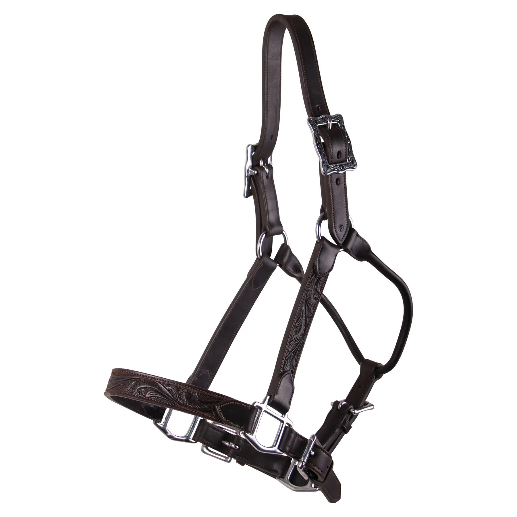 Billy Royal® Tooled Leather Show Halter - Image 2