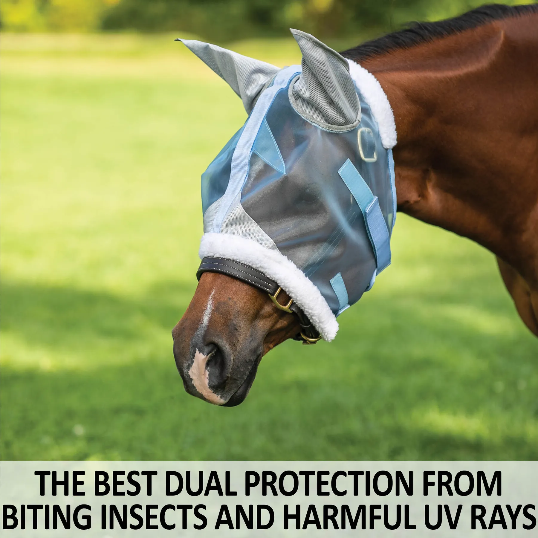 Mosquito Mesh Hybrid Fly Mask With Ears - Image 2