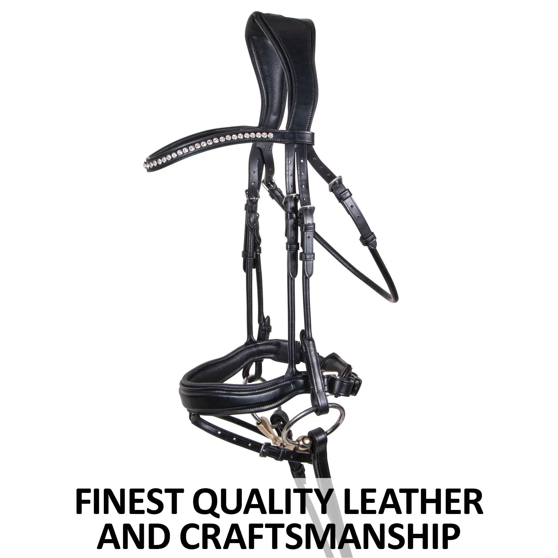 Joseph Sterling® Anatomic Snaffle Monocrown Dressage Bridle With Flash - Image 2