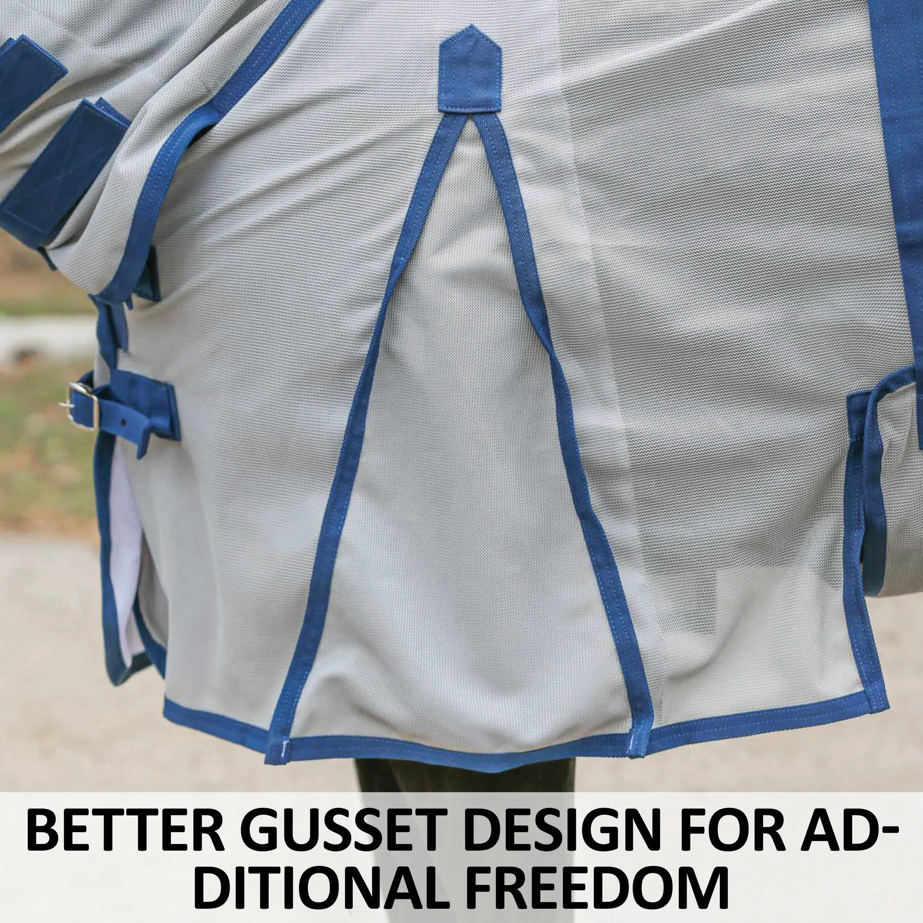 Soft Interlock Mesh Attached Neck Euro Bellyband Leg Shield Horse Fly Sheet - Image 8