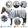 Soft Interlock Mesh Attached Neck Euro Bellyband Leg Shield Horse Fly Sheet