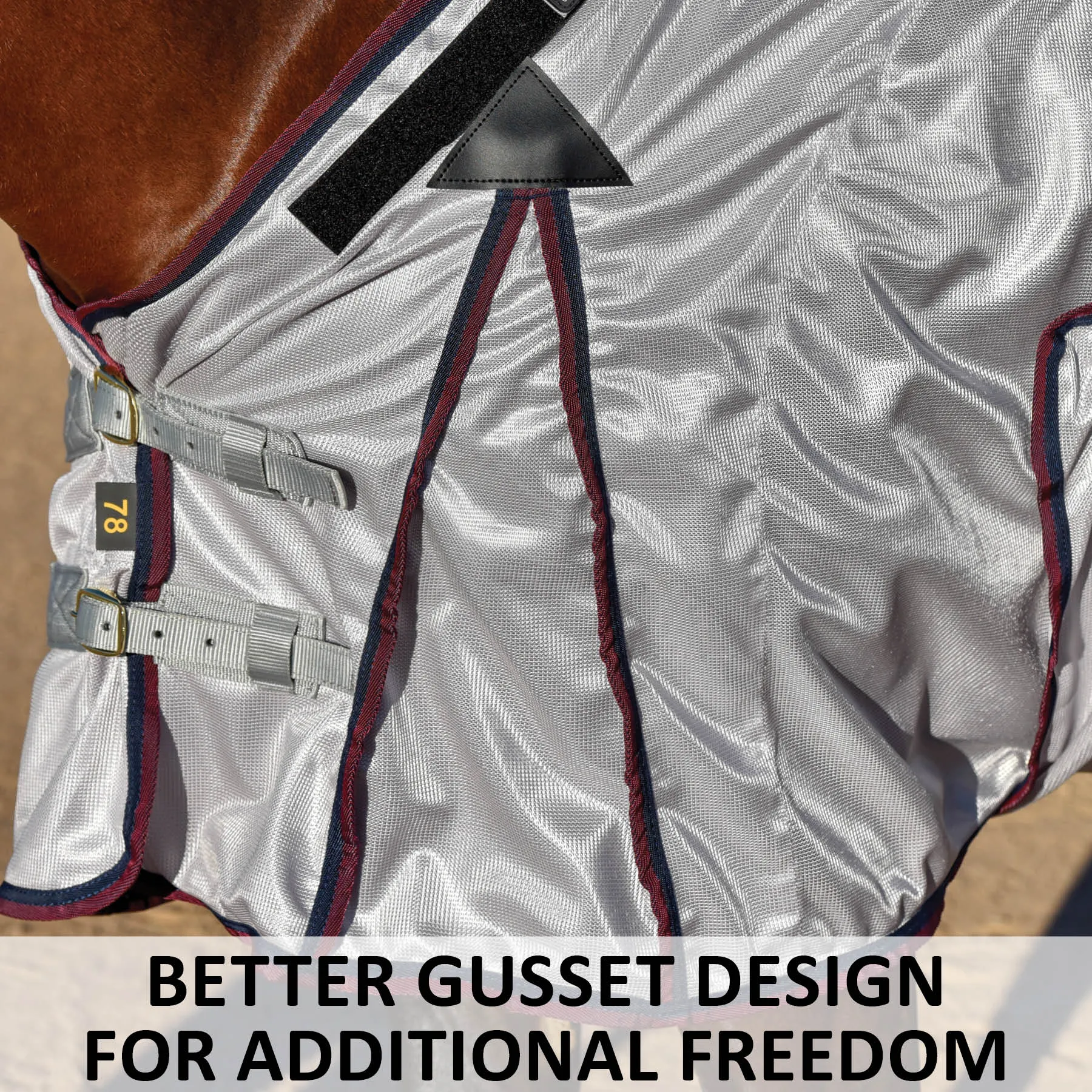 RipGuard Senior VTEK® Wither Relief Adjusta-Fit® Surcingle Horse Fly Sheet - Image 7